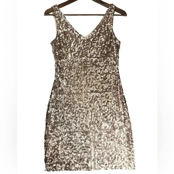 Pretty Guide Sleeveless Women's Vintage Sequin Mini Dress - Picture 2 of 9